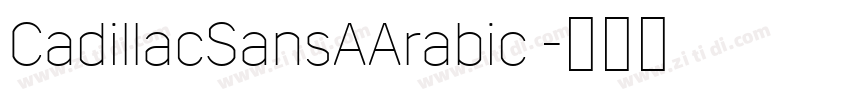 CadillacSansAArabic 字体转换